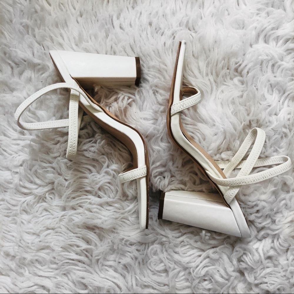 White Square Toe Slingbacks - image 2